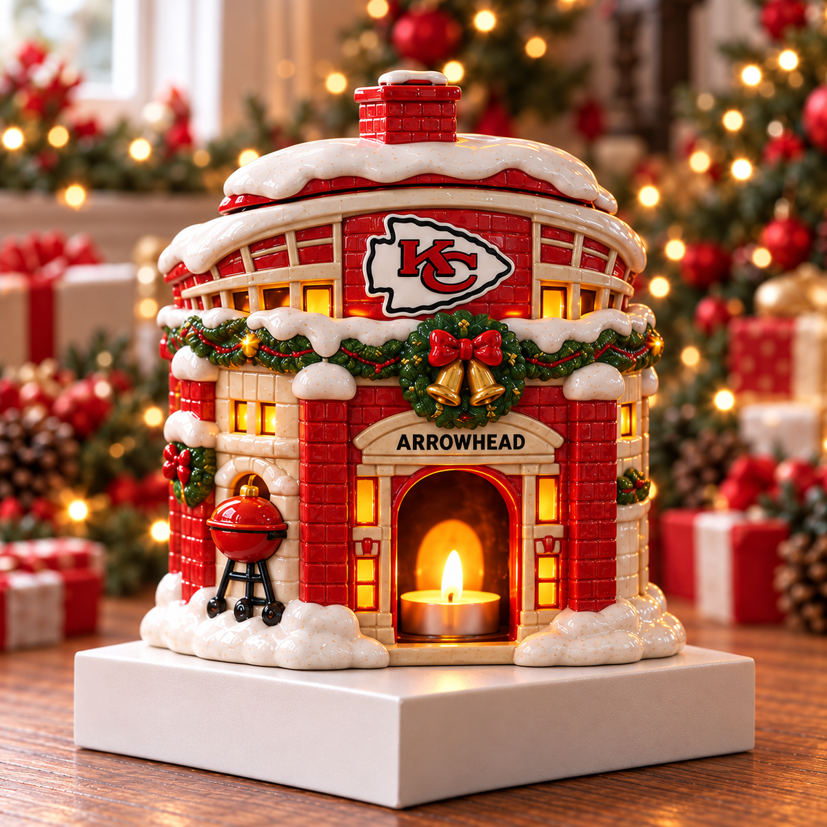 KCC CHRISTMAS CERAMIC CANDLE HOLDER HQH 5